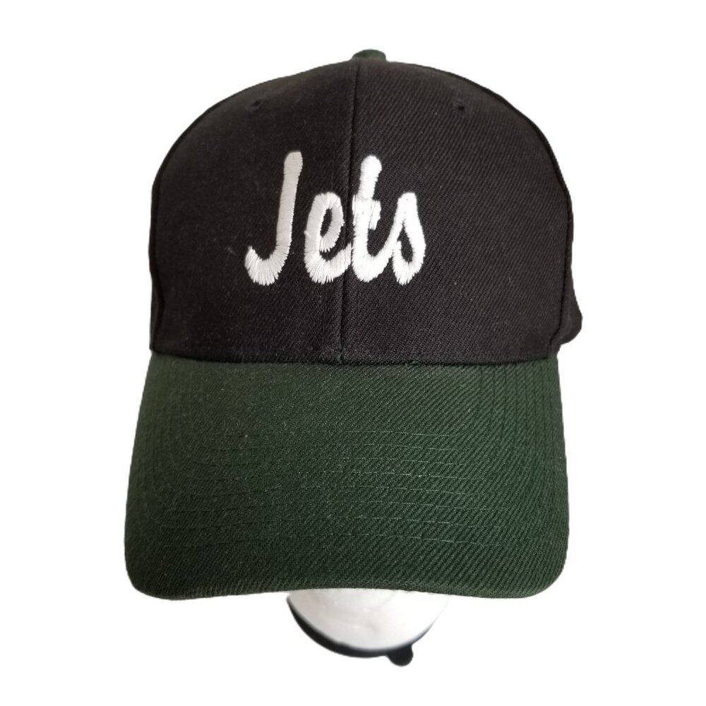 Otto New York Jets Snapback Hat Black Green NFL Embroidered Retro Vintage